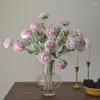 Fleurs décoratives 3 têtes rêve Lotus Simulation fleur soie haute qualité flocage rosée artificielle famille salon décoration