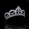 Fermagli per capelli Retro Zircone completo Donna Diademi da sposa Lusso 3A CZ Corona nuziale Festa di compleanno Accessori per gioielli per ragazze HQ0493