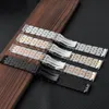 Titta på Bands Heritage Watch Band 316L Rostfritt stål Watchband för Watch Wristband med Folding Buckle 22mm Silver OEM Tool 230922