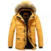 Manteau d'hiver en coton pour hommes, grand manteau en coton pour jeunes, col en laine, à capuche, nouvelle collection 2023