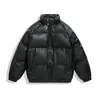 Parkas pour hommes 2023 épaissir couleur unie hommes surdimensionné chaud hiver manteaux en cuir Harajuku mode mâle lâche coton rembourré vestes 230922