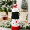 Other Event Party Supplies 3 Styles Christmas Wine Bottle Cover Knitted Santa Claus Snowman Elk Table Dress Up Ornament Xmas Year Home Decoration 230923