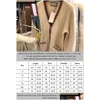 Womens Sweaters Women Long Sleeve Sweater Woman V-Neck Knit Cradigan Coats Geometric Top Lady T Shirt High Quality Autumn Trendy Outdo Dho4D