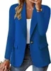 Women's Suits Blazer Women Solid Color Long Sleeve Turn Down Collar Cardigan False Office Lady Suit Blazers Jacket Elegant