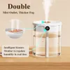 Essential Oils Diffusers H2o Air Humidifier 2L Large Capacity Double Nozzle With LCD Humidity Display Aroma Essential Oil Diffuser For Home Portable USB 230923