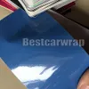 Film de vinyle bleu Abu brillant pour enveloppe de voiture avec feuille de revêtement d'enveloppe de véhicule à bulles d'air avec colle à faible adhérence qualité 3M 1 52x20m 5x67272D