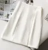 Röcke Weiß Leder Pu Mini Rock Frauen Frühling Sommer Hohe Taille Tasche Hüfte A-linie
