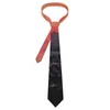 Bow Ties Mountain Print Tie Orange Sunset Daily Wear Neck Men Elegant Necktie Accessories Quality Design Collar