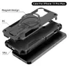 Étuis magnétiques support étui de protection anti-chute béquille portable anneau en métal PC TPU couverture arrière antichoc pour iPhone 11 12 13 14 15 Pro Max