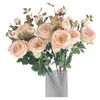 Fleurs décoratives 73CM artificielle Royal Rose décoration de la maison salon fleur El mariage Arrangement ensemble accessoires