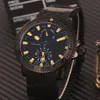 Orologi da polso meccanici automatici da uomo in acciaio inossidabile luminoso trasparente in PVD nero di lusso Orologi eleganti da uomo in gomma nera 338t