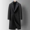 Mélanges de laine pour hommes arrivée vestes d'hiver mode long style manteau de laine décontracté laine trench-coat hommes robe veste hommes taille M-4XL 230923