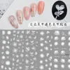 Adesivos Decalques 1 Folha 3D Nail Art Adesivo Flor Branca Contos de Fadas DIY Transferência Decoração Ferramentas de Manicure 230922