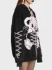 Damen-Kapuzenpullover, Damen-Reißverschluss, süßer Bären-Aufdruck, langärmelig, ästhetische Sweatshirt-Jacke mit Taschen für Herbst-Streetwear