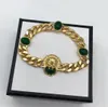 Fashionable Cuban Emerald Men's Bracelet Necklace Personalized Designer Bracelet Necklace Party Jewelry