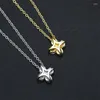 Chains White CZ Zircon Four Clover Charm Necklace Petal Flower Gold Plated Collar Chain For Women Party Daily Life Christams Gift