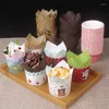 Gift Wrap 50Pcs 2023 Kraft Paper Cupcake Liner Baking Cup Box Wedding Birthday Candy Dragee Container Cake Boxes And Packaging