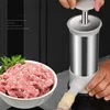Meat Poultry Tools 4Pcs Stuffing Tubes Sausage Stuffer Funnels Nozzles Silver Salami Making Maker Homemade Filler 230922