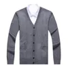 Pulls pour hommes Pull de marque de mode pour hommes Cardigan manteau col en V Slim Fit Jumpers tricots hiver style coréen vêtements décontractés 230922