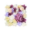 Decorative Flowers Artificial Rose Wall Panel 3D Flower Backdrop Faux Hydrangea Peony For Party Wedding Bridal Shower Home Decor 38cm