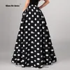 Skirts 2023 Vintage Polka Dot Skirt Plus Size Red Black Blue Long Casual Women Maxi Faldas Bohemian Jupe VD4139