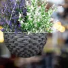 Decorative Flowers Artificial Lavender 7 Forks 35cm Outdoor Grass Plants Faux Plastic Bouquet Decoration