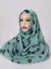 Écharpes femmes mode trotton châle imprimé floral écharpe dame enveloppe de haute qualité pashmina volé bufanda musulman hijab 180 75cm