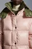 Vestes Parkas en duvet de canard blanc pour femme, manteaux courts Slim avec fermeture éclair, simple boutonnage, capuche rayée, collection automne-hiver 2023, 23036-3