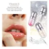 Fit Colors 3 Schritte Mini-Kapsel-Lippenpflegeöl, glänzend, feuchtigkeitsspendend, transparent, praller, kristallene Feuchtigkeit, Lippenpflegeverstärker