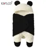 Rompers Born Super Soft Autumn and Winter Plush Plush Plush Baby Panda Cartoon Wool Wool Lambl -kołek 230923