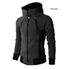 Herrtröjor blixtlås män kläder jackor höst vinter casual fleece rockar jacka halsduk krage mode huva male outwear smal fit hoody