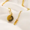 Colliers de créateurs en or avec pendentif rond pour femmes, ras du cou d'amour, Style bohème, cadeau, bijoux, vente en gros, printemps, 2023