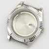 Boîtier de montre en acier inoxydable, verre saphir poli, couleur argent, 41mm, adapté à ETA 2824 2836 Miyota 8205 8215 821A, mouvement série 82 P183t