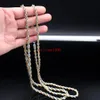 24 inch 5mm 6mm Gold Silver Stainless Steel ed singapore chain Rope Chain Link Necklaces Women Men Brand New250O