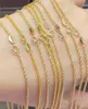 Girocolli TIYINUO Collana da donna in oro 18 carati reale AU750 con catena a corda pendente Festival moda stile semplice gioielleria raffinata 230923
