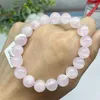 Bracelet en Calcite rose naturelle, bijoux, chaîne réglable, pierre de cristal de Quartz, cadeau pour femmes, 1 pièce, 10mm