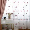 Kurtyna nowoczesne dzieci kreskówka 3d Heart Girls Bedroom Sheer Tiul Curtains do gotowego salonu zasłon