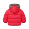 다운 코트 어린이면 의류 두꺼운 다운 여자 재킷 아기 아이 겨울 따뜻한 코트 지퍼 후드 의상 소년 아웃복 230922