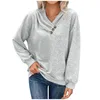 Dames Hoodies Dames Herfst 2023 Oversized Sweatshirts Fleece Crop Hoodie Knop Decor Lange Trui Jurk Zip Up Tall