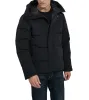 Erkekler Aşağı Parkas Erkek Parkas Dış Giyim Kış Kapları Kanadalı Kaz Down Down Dış Hava Dış Sporları Beyaz Ördek Windbreak Parker Uzun Yaka Şapka Gerçek Kurt Kürk Kayak 4QV0