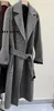 Mélange de laine pour femmes 914, tempérament TOPACHIC, motif rayé, revers avec ceinture, manteau en laine Midi Slim, 230922