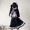 Kjolar japanska kawaii kvinnor lager mini tårta kjol sommar lolita vit spets ruffle girl harajuku preppy studenter pläd saia