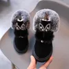 Buty unisex maluch dziewczynki dla dzieci buty zimowe dla chłopców miękki na dole futra snow dzieci skóra pluszowa 230923