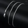 Цепочки MIQIAO, мужская цепочка на шею, ширина 1,5 мм, длина 45-50 см, платиновый цвет, серебро 925, шкатулка для драгоценностей, колье, подарок, женская мода