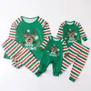 Family Matching Outfits Xmas Family Matching Pajamas Set Merry Christmas Letter Print PJs Outfits Deer Top and Plaid Pants Jammies Sleepwear 230923