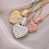 Collana con medaglione personalizzato a forma di cuore personalizzato che contiene immagini Po Tieni qualcuno vicino a te Gioielli personalizzati in rame Personal235P