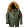 Herenjassen Winter N3B puffer mannen lange jas militaire bontkap warm tactische bomber leger koreaanse dikke parka 230923