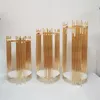 Cake Tools 3PCS Acrylic Trays Cylinder Holder Wedding Decoration Dessert Table Floral Billboard Flower Rack Backdrop Arch Pedestal Sta