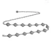 Belts 2023 Fashion Lady Acrylic Crystal Metal Waist Chain Dress Coat Sweater Suit Decoration For Women Luxury Designer Brand