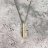 Łańcuchy Ruige Mens Jewellery Rectangle Wisiant Naszyjnik Mężczyzn Klasyczny szerokość 2 mm Sain Link Link do prezentu biżuterii
